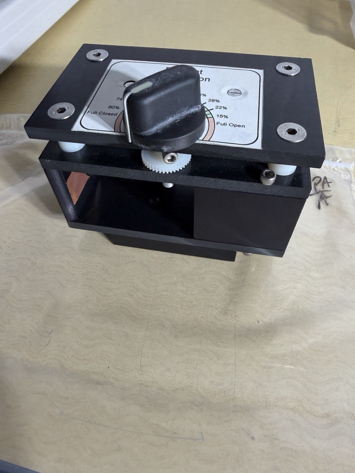 Percent Attenuation Optical Laser Breadboard pulled off PhotoScribe LMS UV Laser