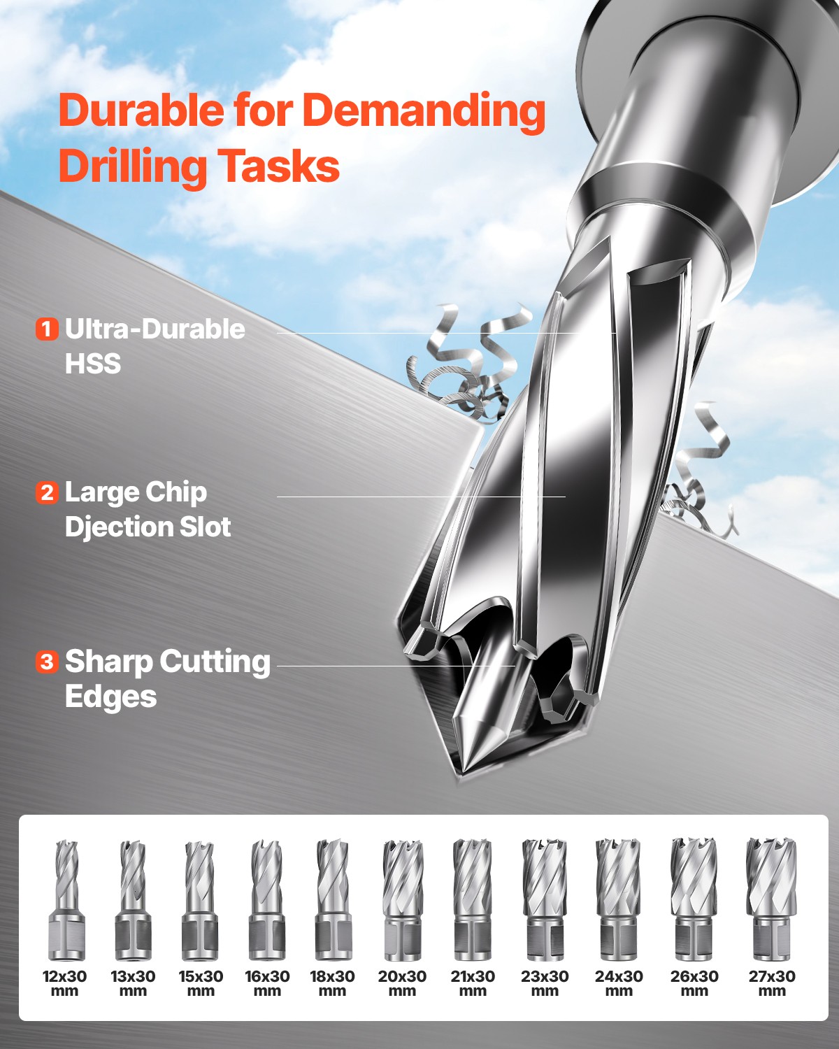 Magnetic Drill 1400W 2810 lbf Mag Drill Press 1.6 in Boring Diameter 11 Bits