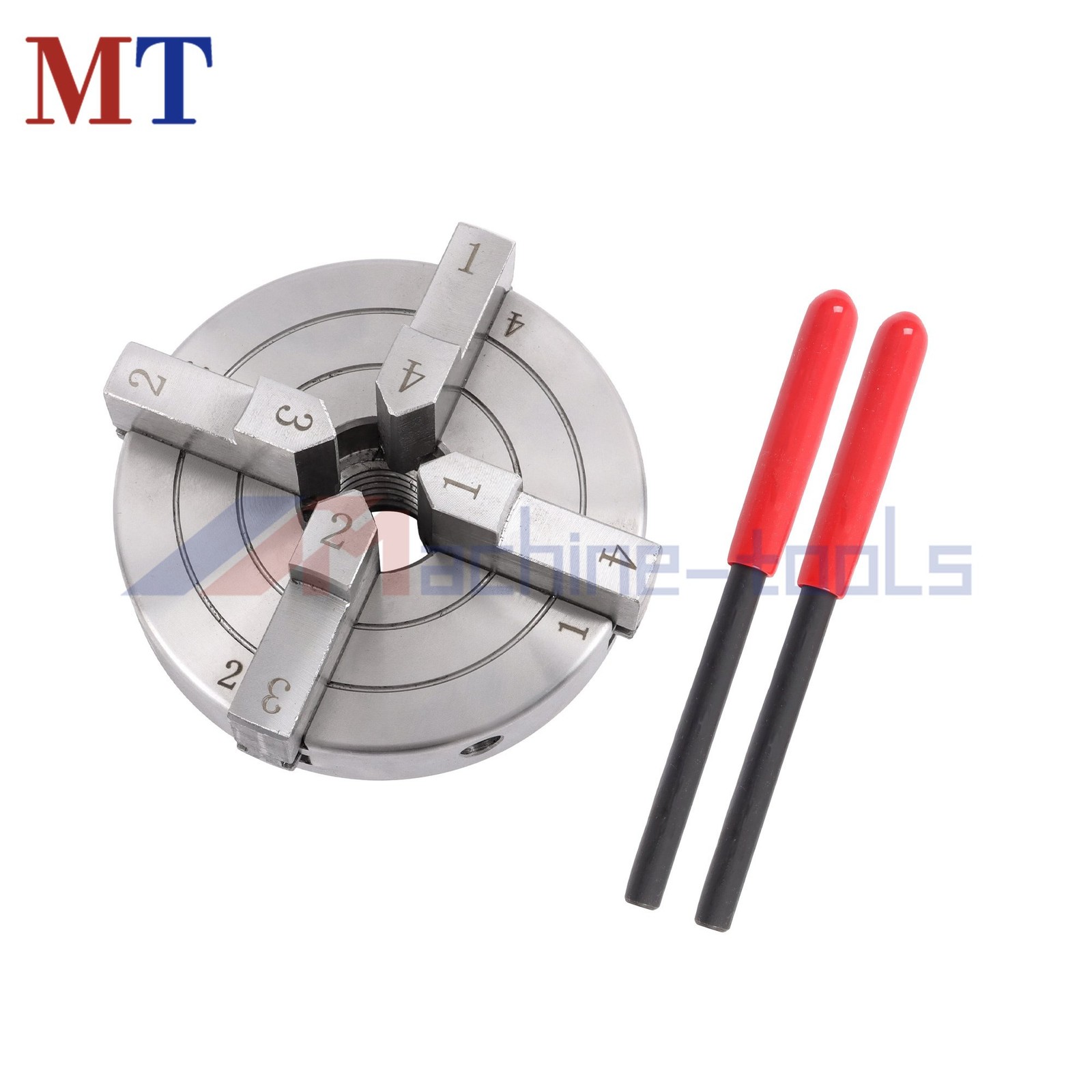 4″ Industrial Grade 4 Jaw Lathe Chuck 1×8 TPI Self Centering Thread