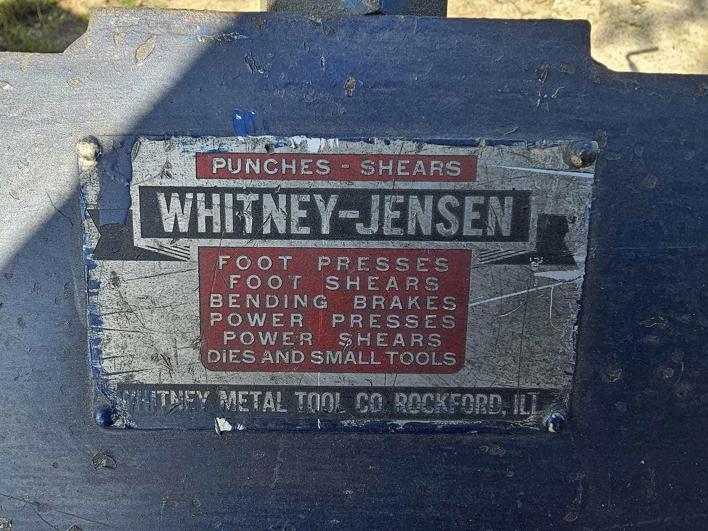 Vintage Whitney Jensen 416 Box & Pan Finger Brake 4′ x 16 Gauge Steel