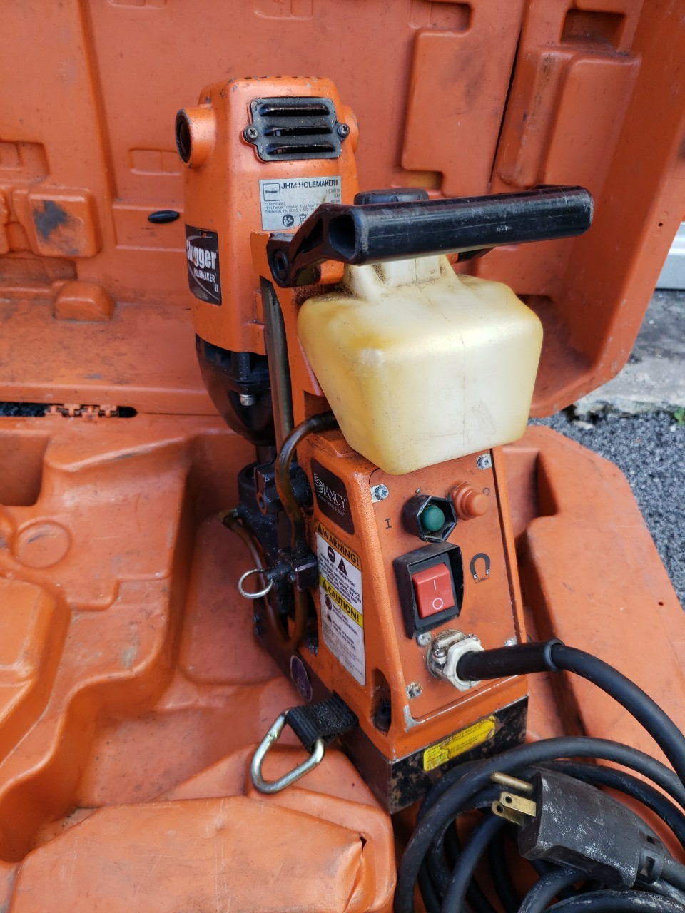 JHM Slugger Holemaker II Magnetic Drill With Case And Bits