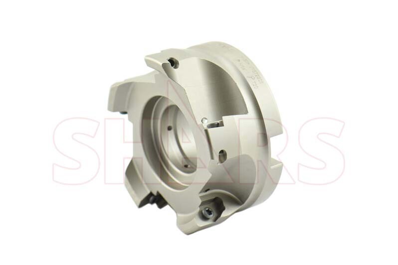 Shars 4″ 90 Degree Square Shoulder Indexable Face Mill VPGT Insert S[
