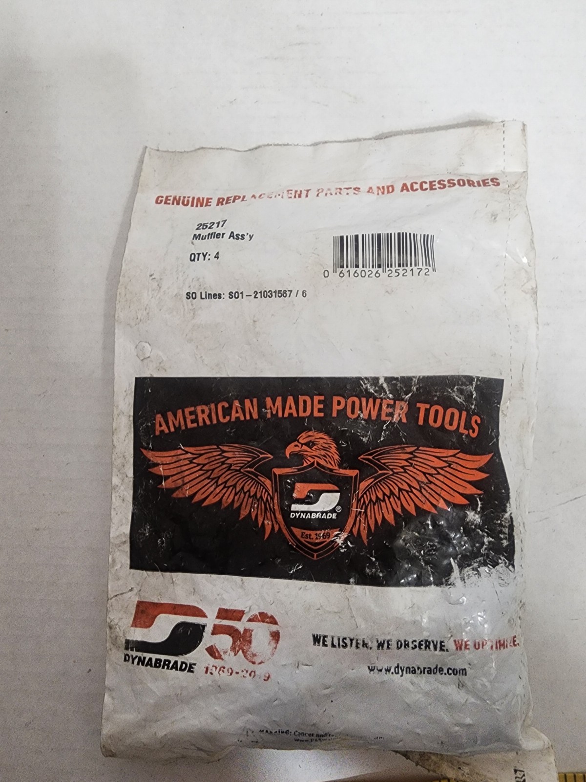 DYNABRADE ; Manufacturer Part Number: 25217 ; Product Type: Muffler Assembly