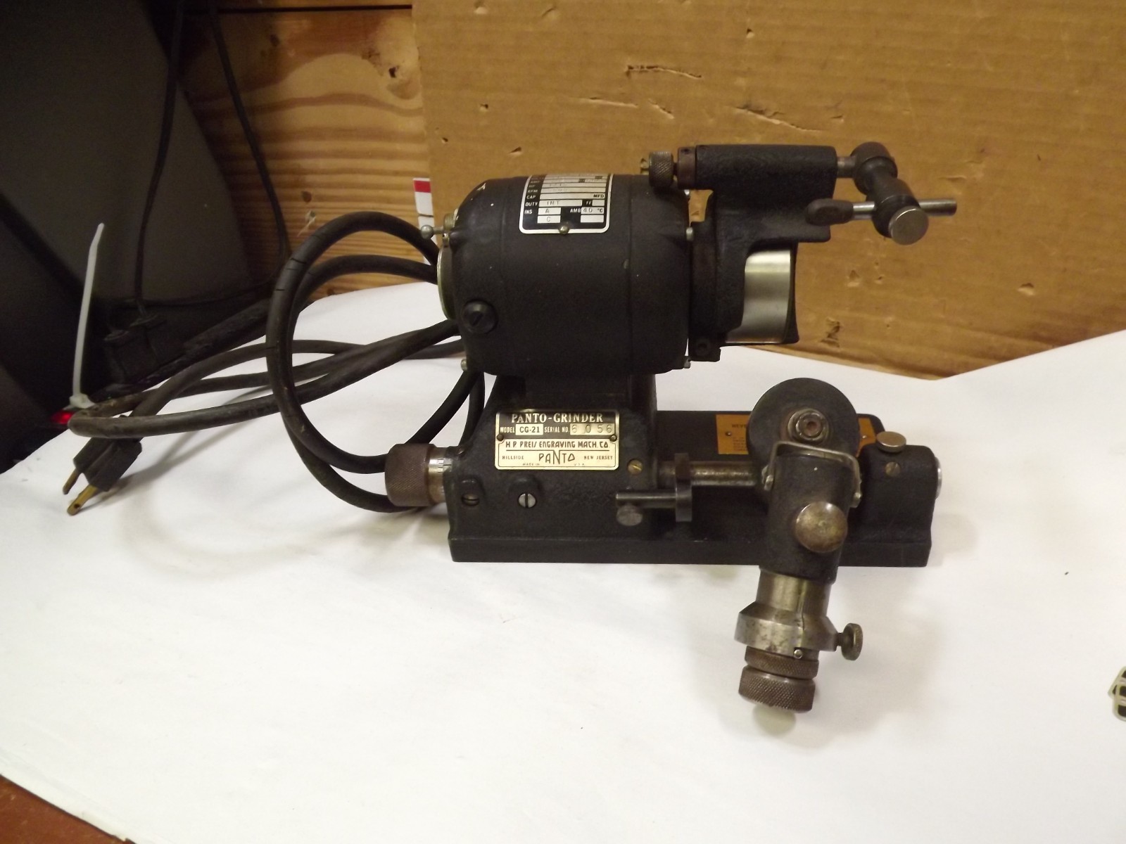 Vintage Panto-Grinder Model CG-21 H.P. Preis Machine Co