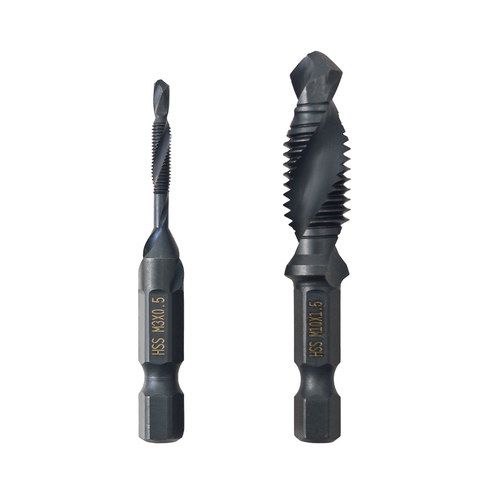 Drill Tap Bit Set 12PCS American Standard Drill Tap Set High-speed Steel 4341