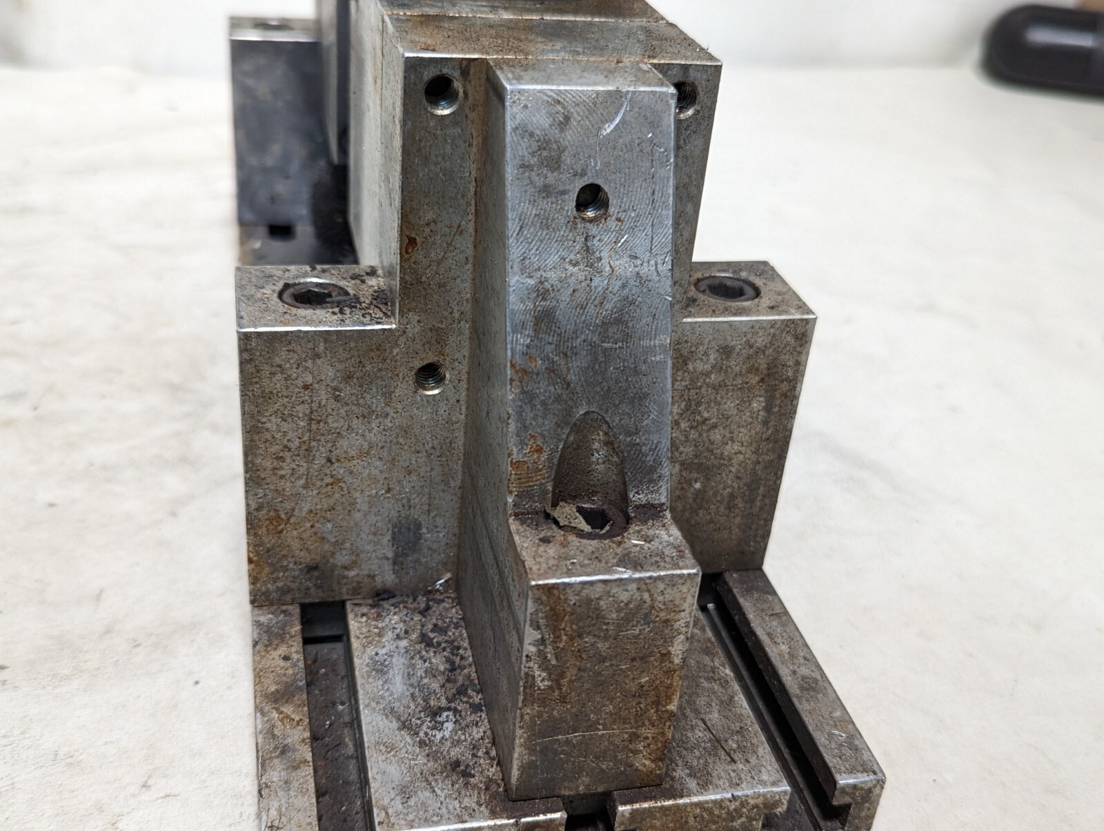 Custom-made pass-through deburrer/polisher, adjustable, as pictured