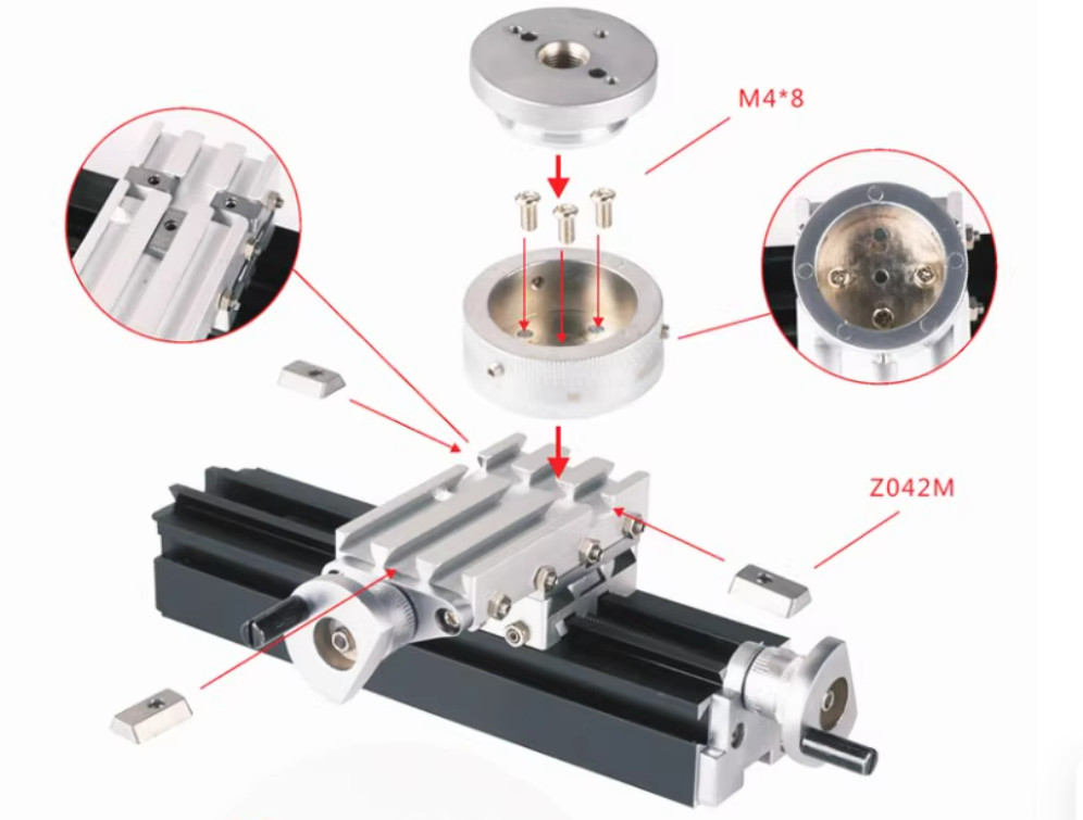 High-Power 60W Miniature Metal Rotary Lathe Model-Making Teaching Instrument