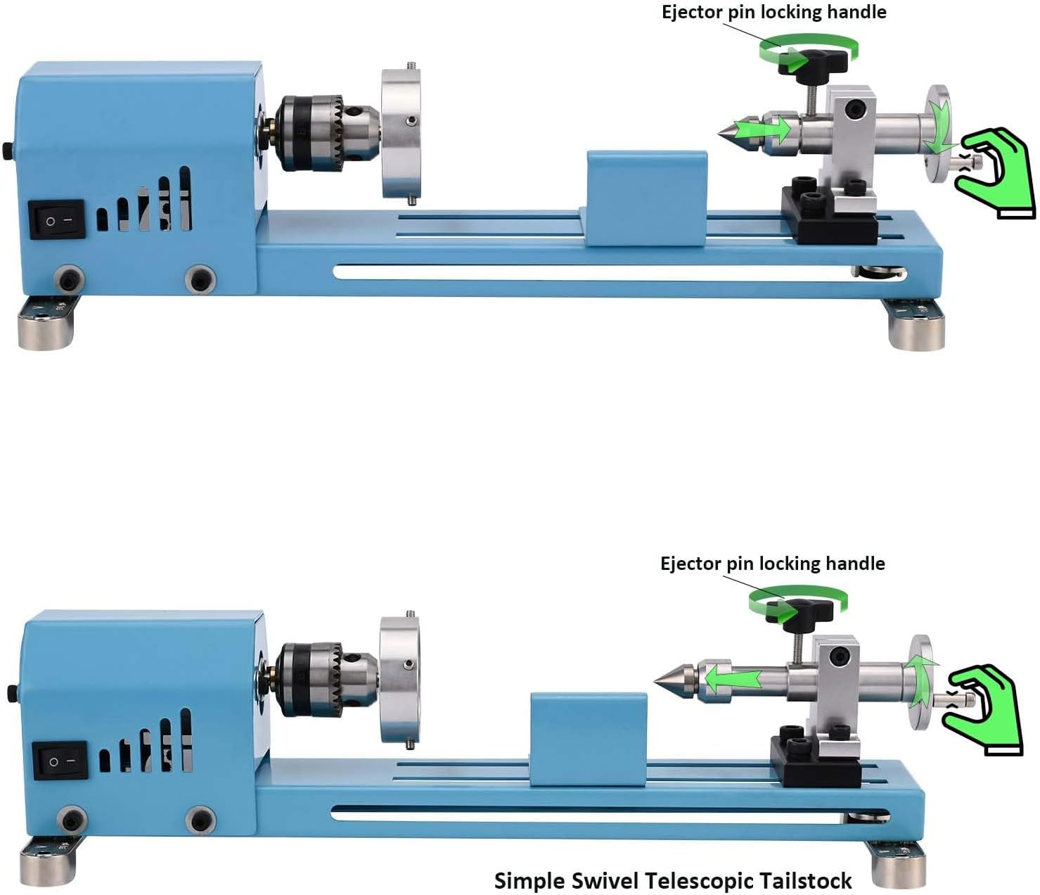 Versatile Mini Lathe Machine for Wood & Metal – Easy to Use with Tools