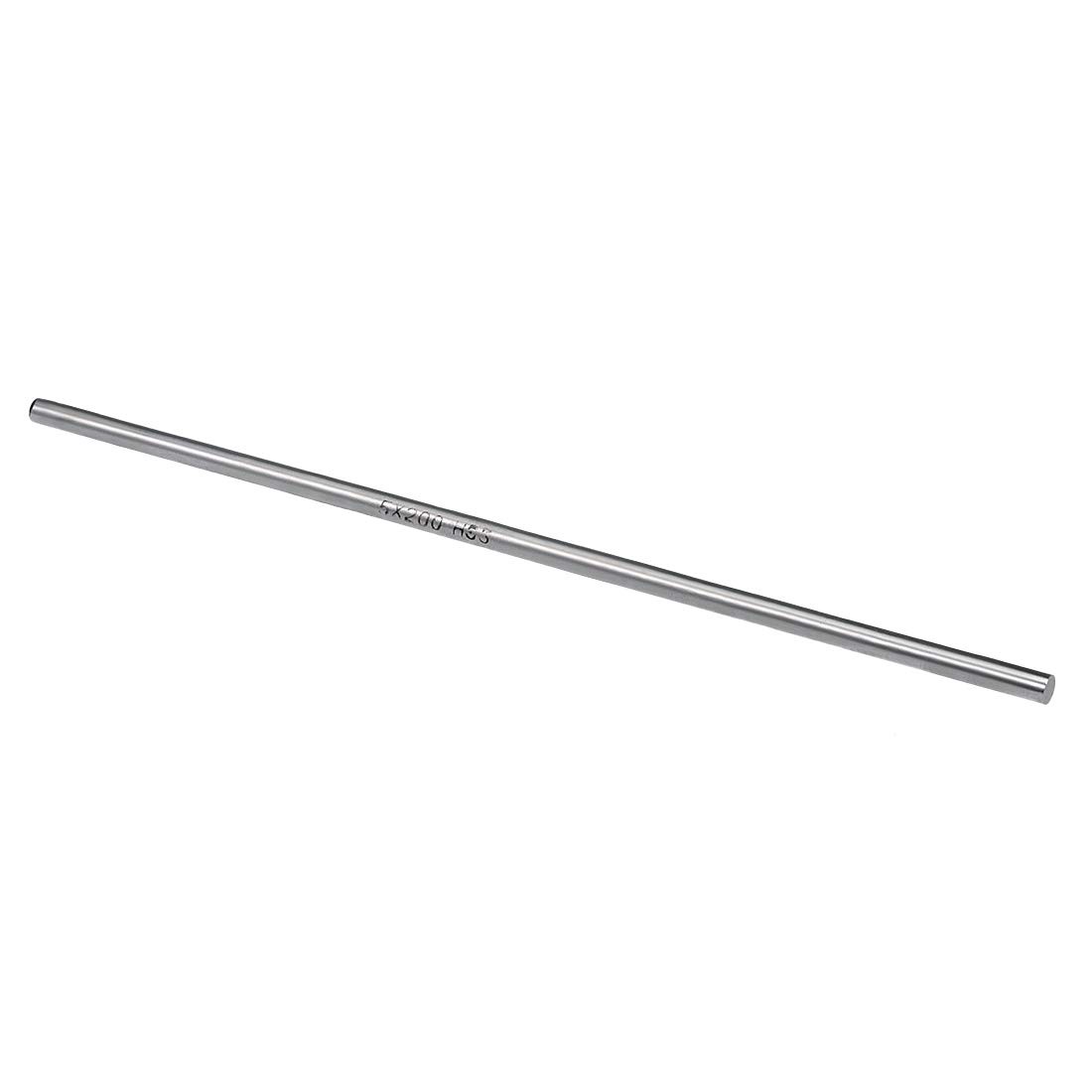 uxcell 1pcs Round Steel Metal Rods, 5mm x 200mm High x 200mm, Silver