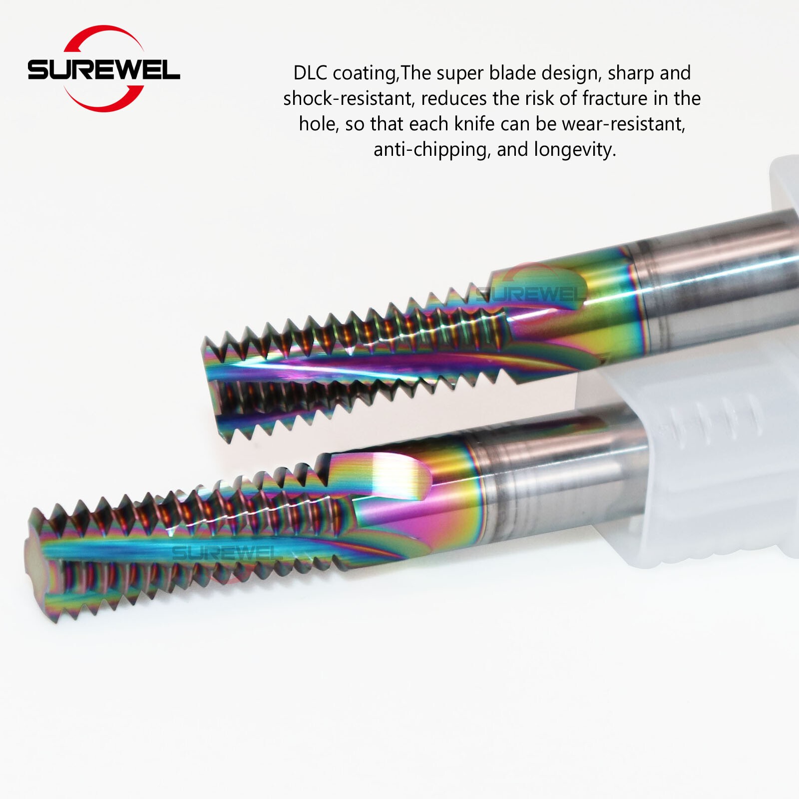 UNC Thread End Mill Carbide Full tooth CNC Boring Threading Cutter Aluminum
