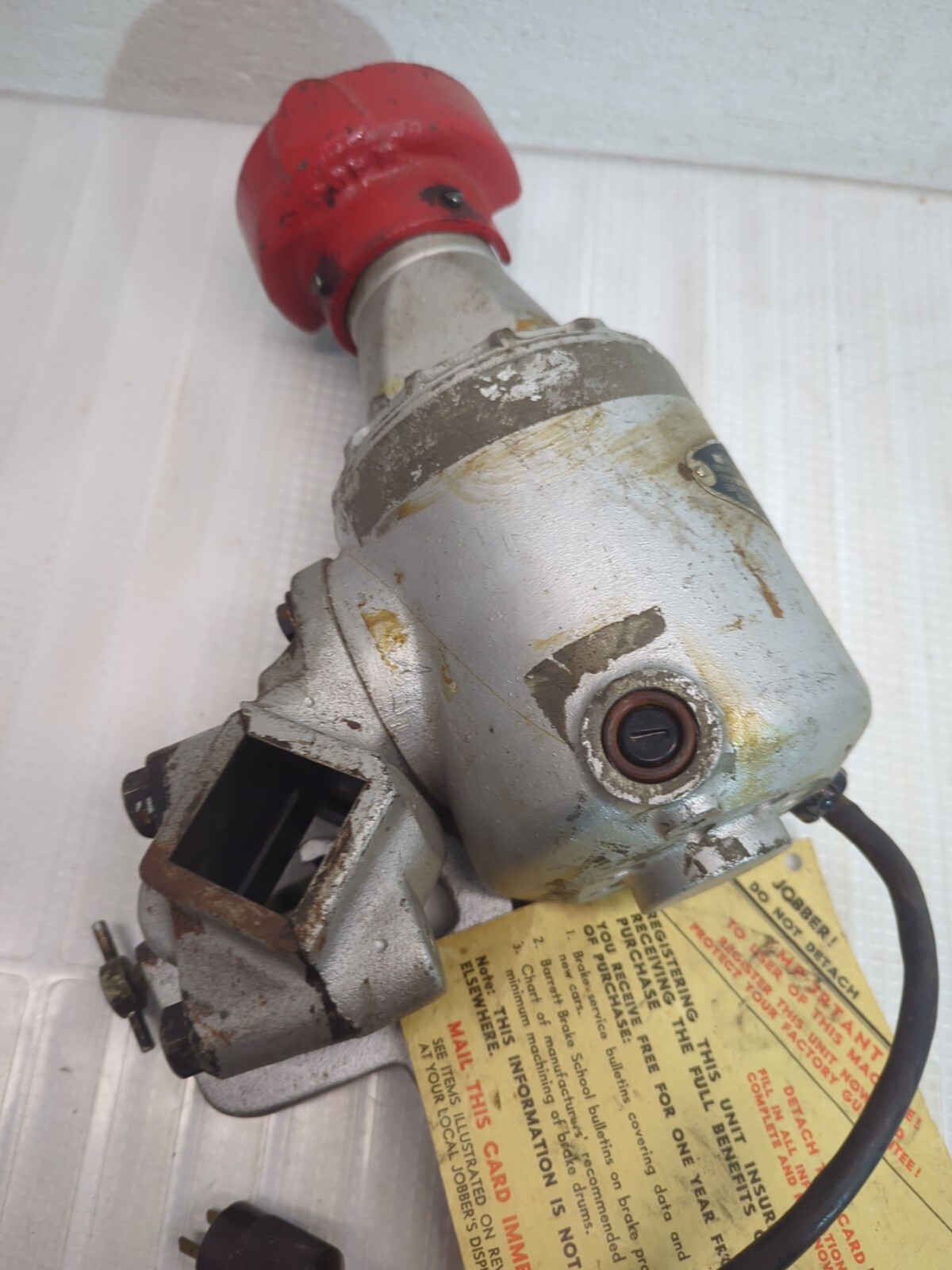 Barrett BRAKE DRUM GRINDER MOTOR B-45-1 CARBIDE WHEEL PART LOT AS IS