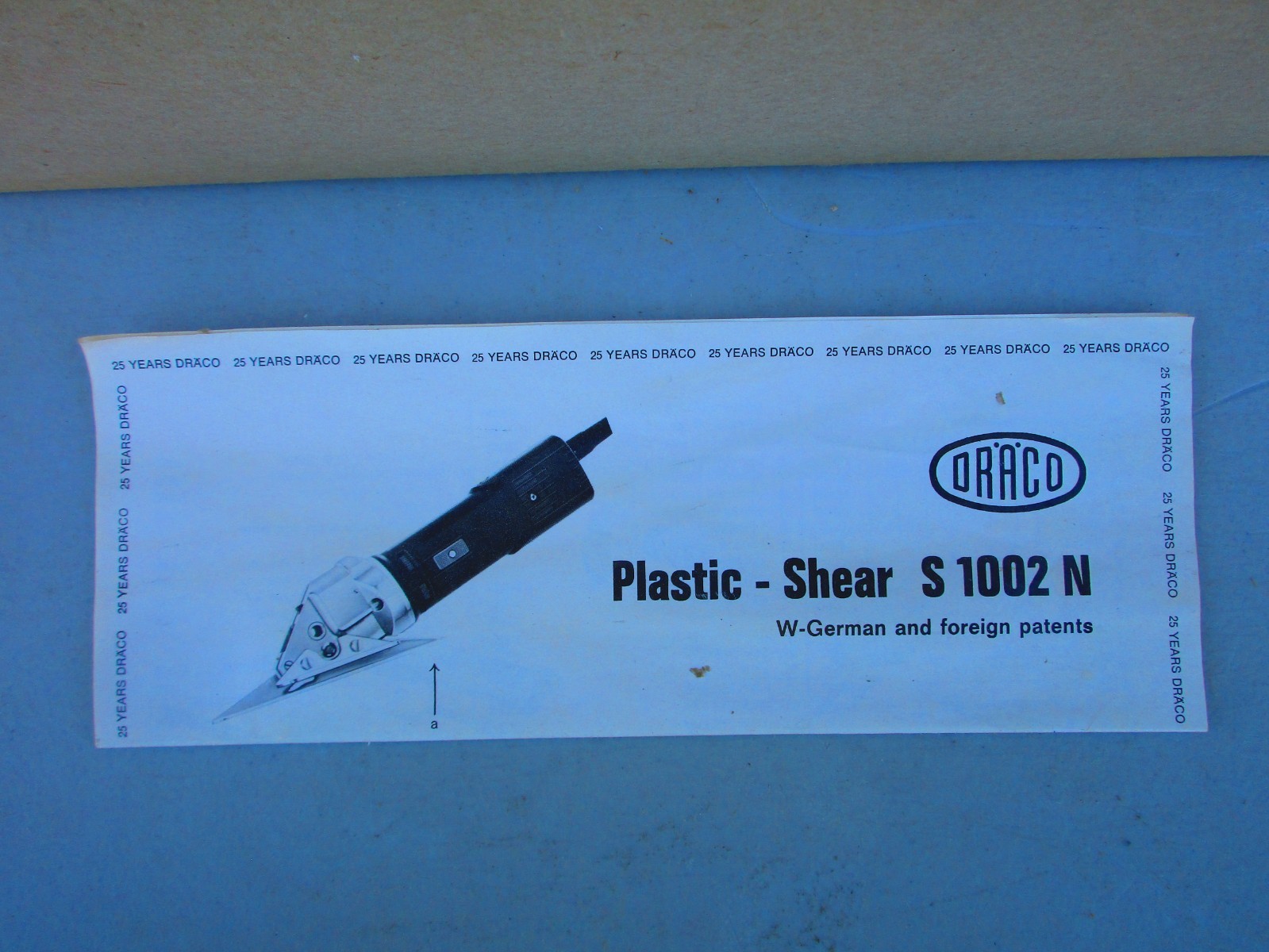 Vintage DRACO German Plastic Shear Type S 1002N Electric Corded in Original Box