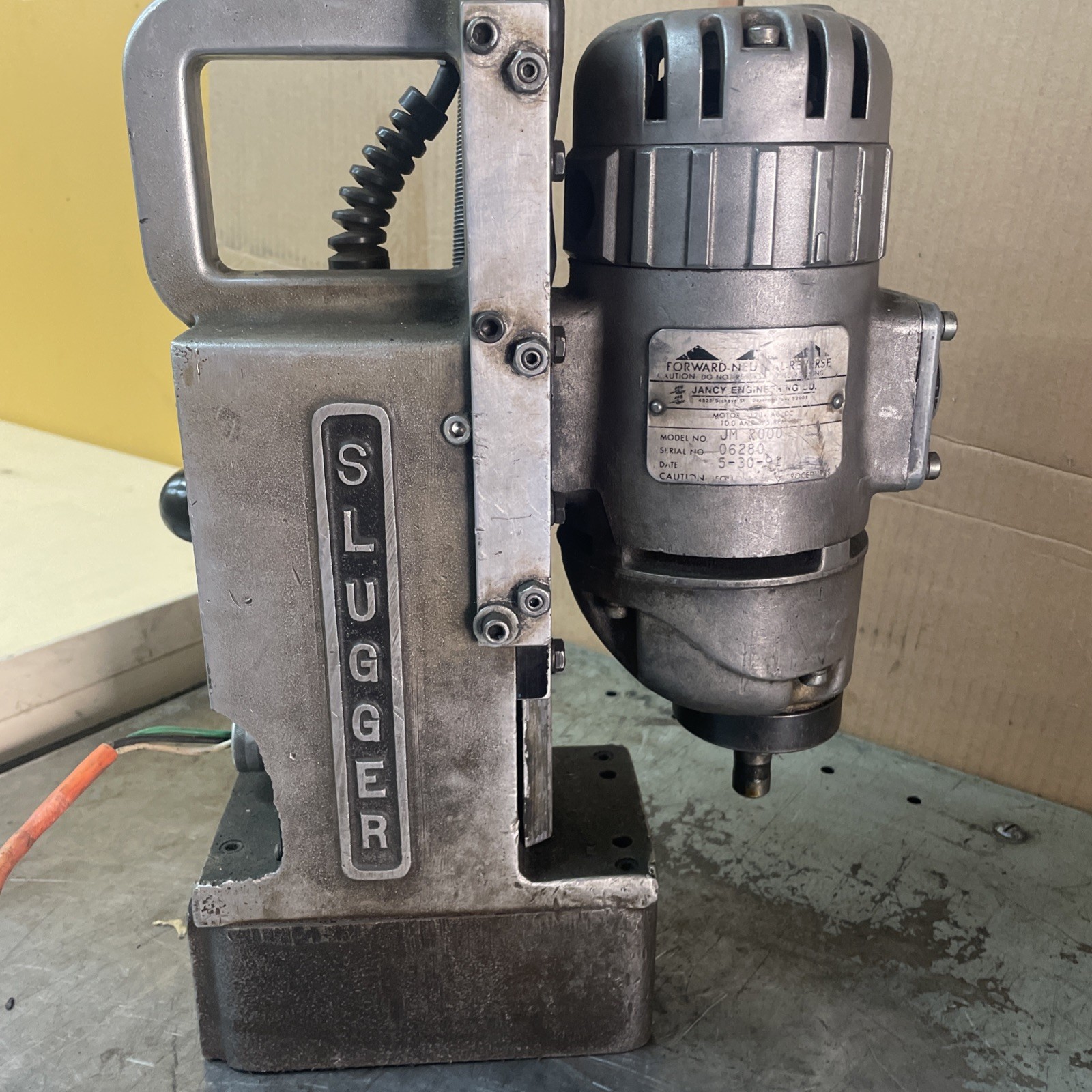 Jancy Slugger Magnetic Base Drill JM2000 With 3/4” Jacobs Chuck Demag Mode READ