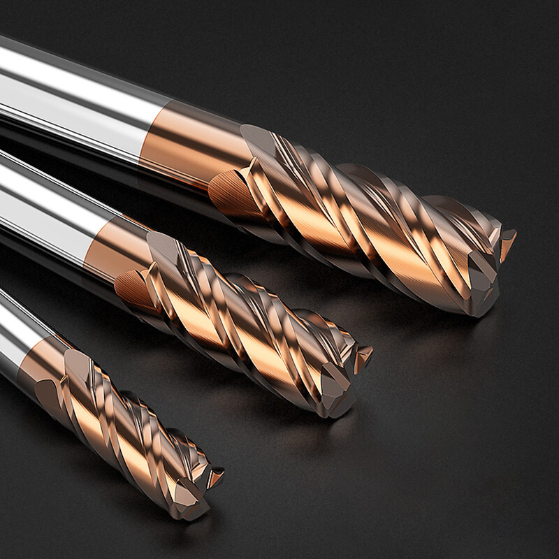 Solid Carbide End Mill 4 Flute Cutter HRC58 TiSiN Coated Slot Drills 1mm to 12mm