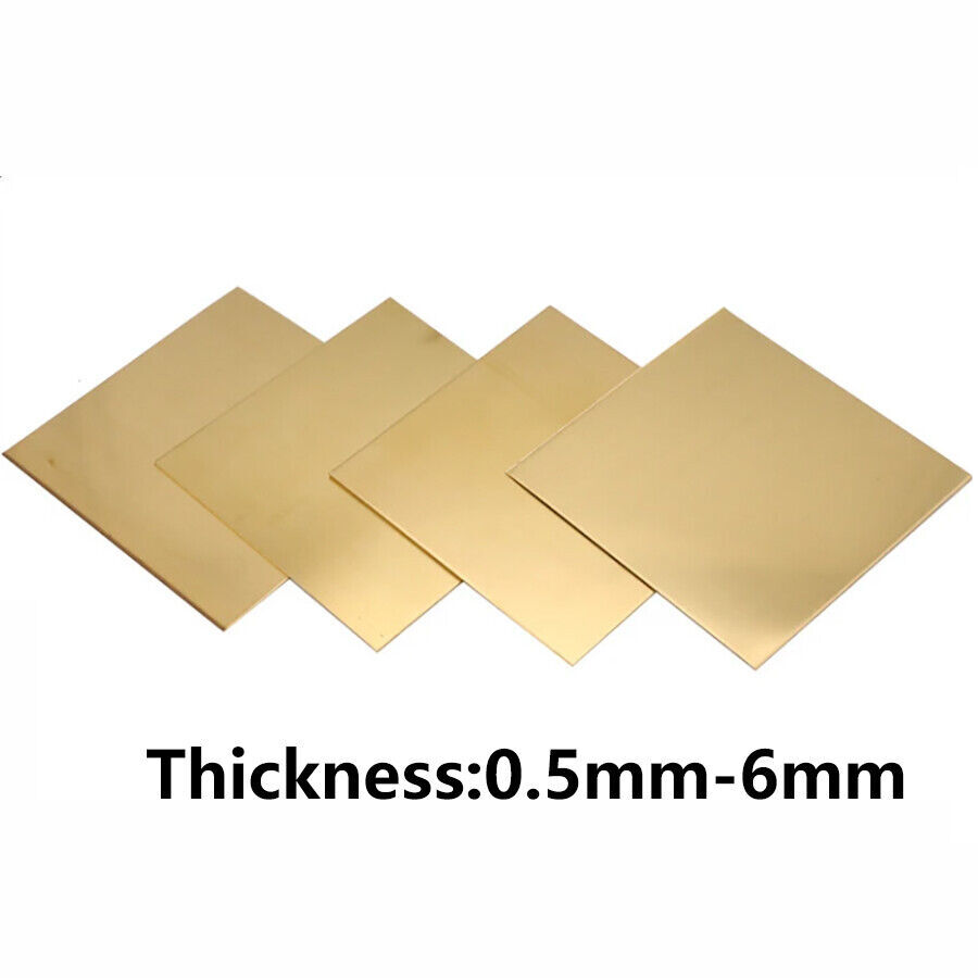 Brass Square Sheet Metal Sheets Plates Multiple Sizes 0.5 To 6mm Thick