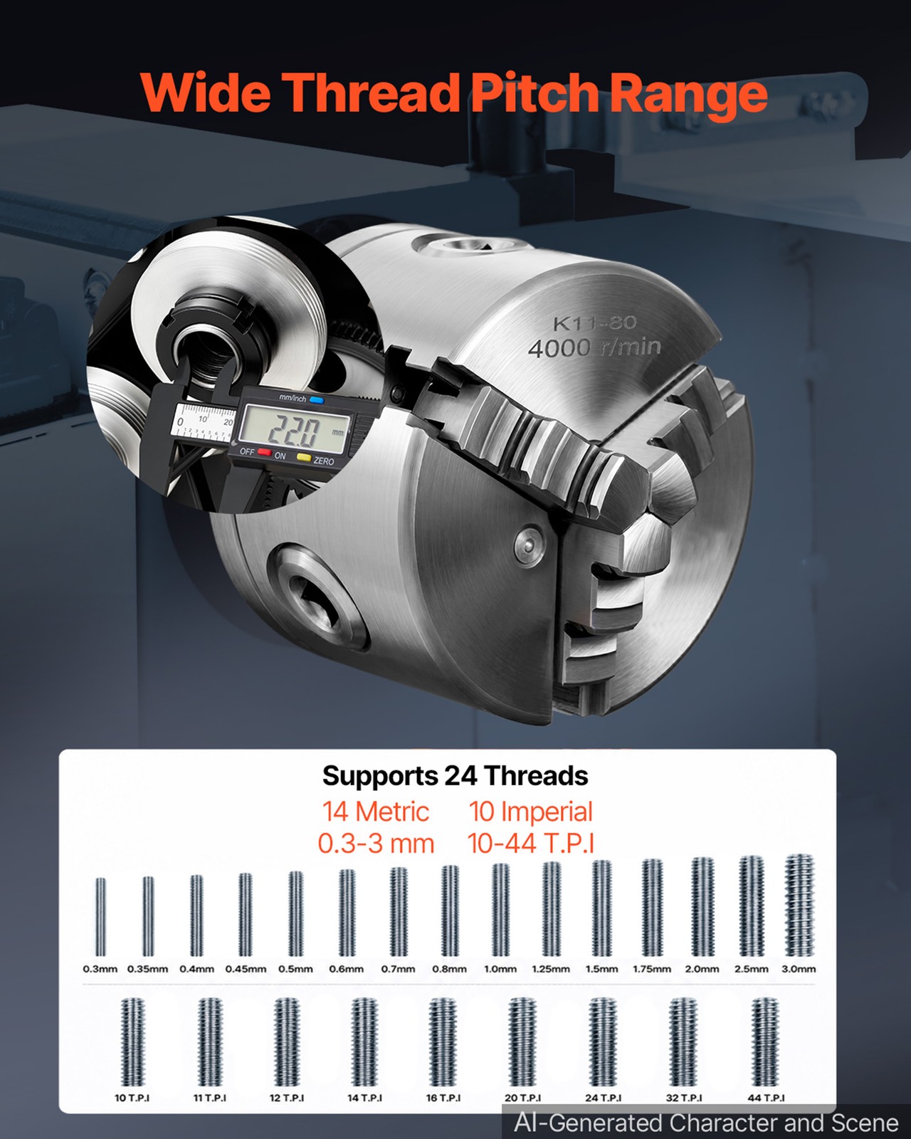 VEVOR Metal Lathe 8×16 in 650W Benchtop Lathe Machine Variable Speed 0-2500 RPM