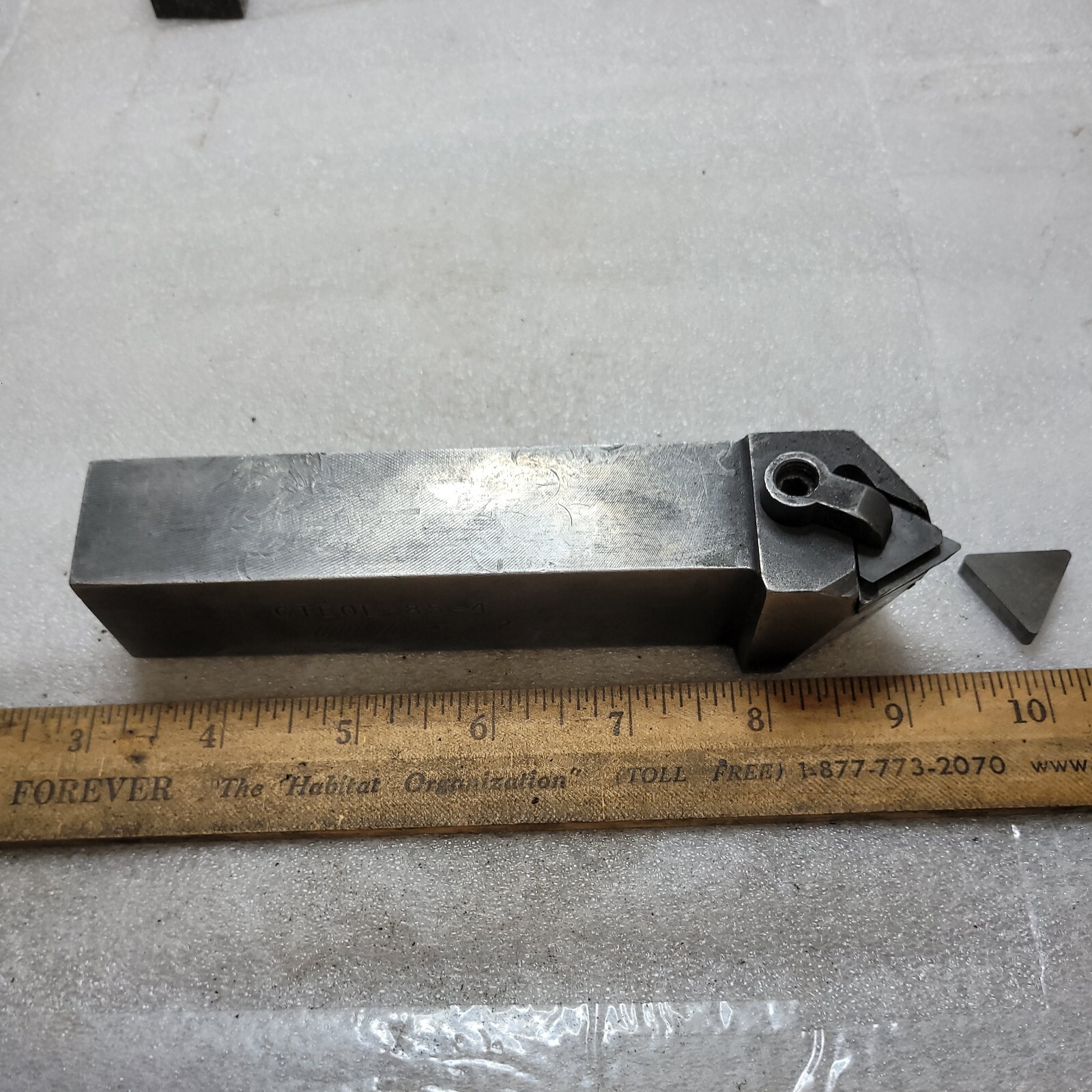 Carboloy CTEOL-85-4 1″ X 1 1/4″ Lathe Turning Insert Tool Holder USED IN EX CON