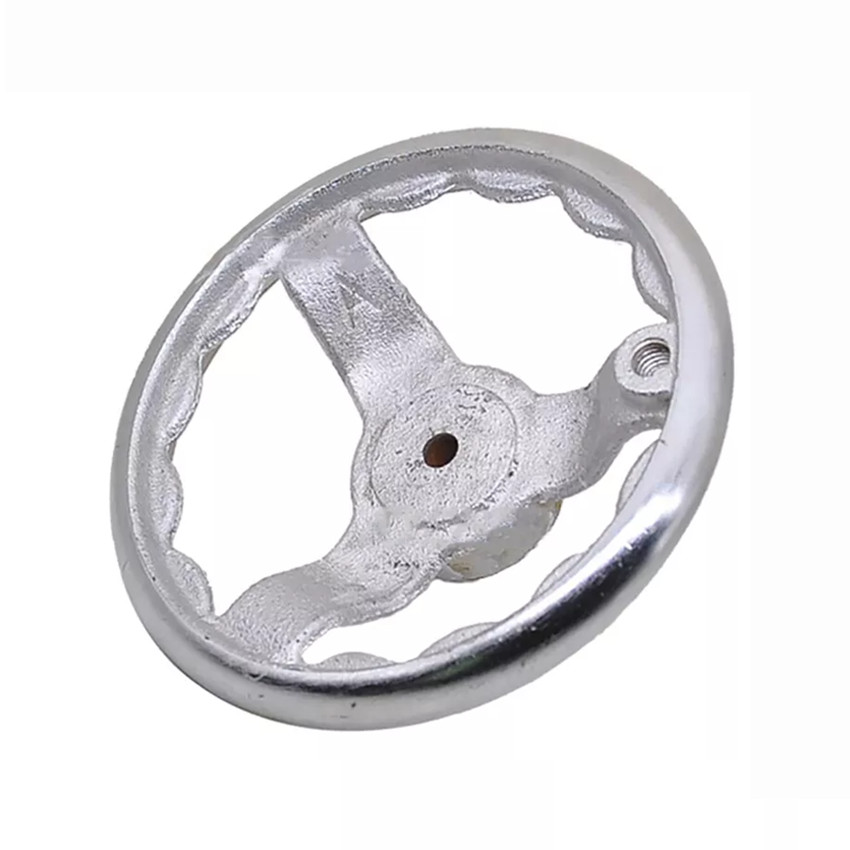 3″ 4″ 5″ 6″ Round Iron Hand Wheel Chrome Plated Handwheel For CNC Machine Tools