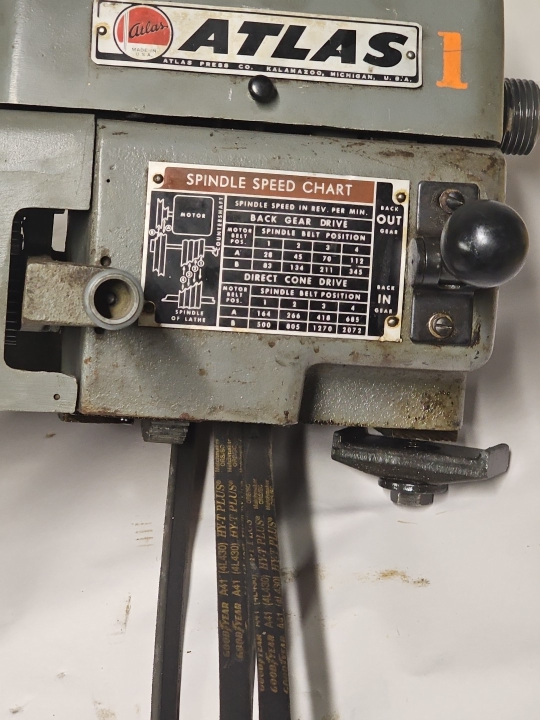 Atlas Craftsman 12″ Lathe Headstock Assembly Metal Lathe Part , Gears , Head