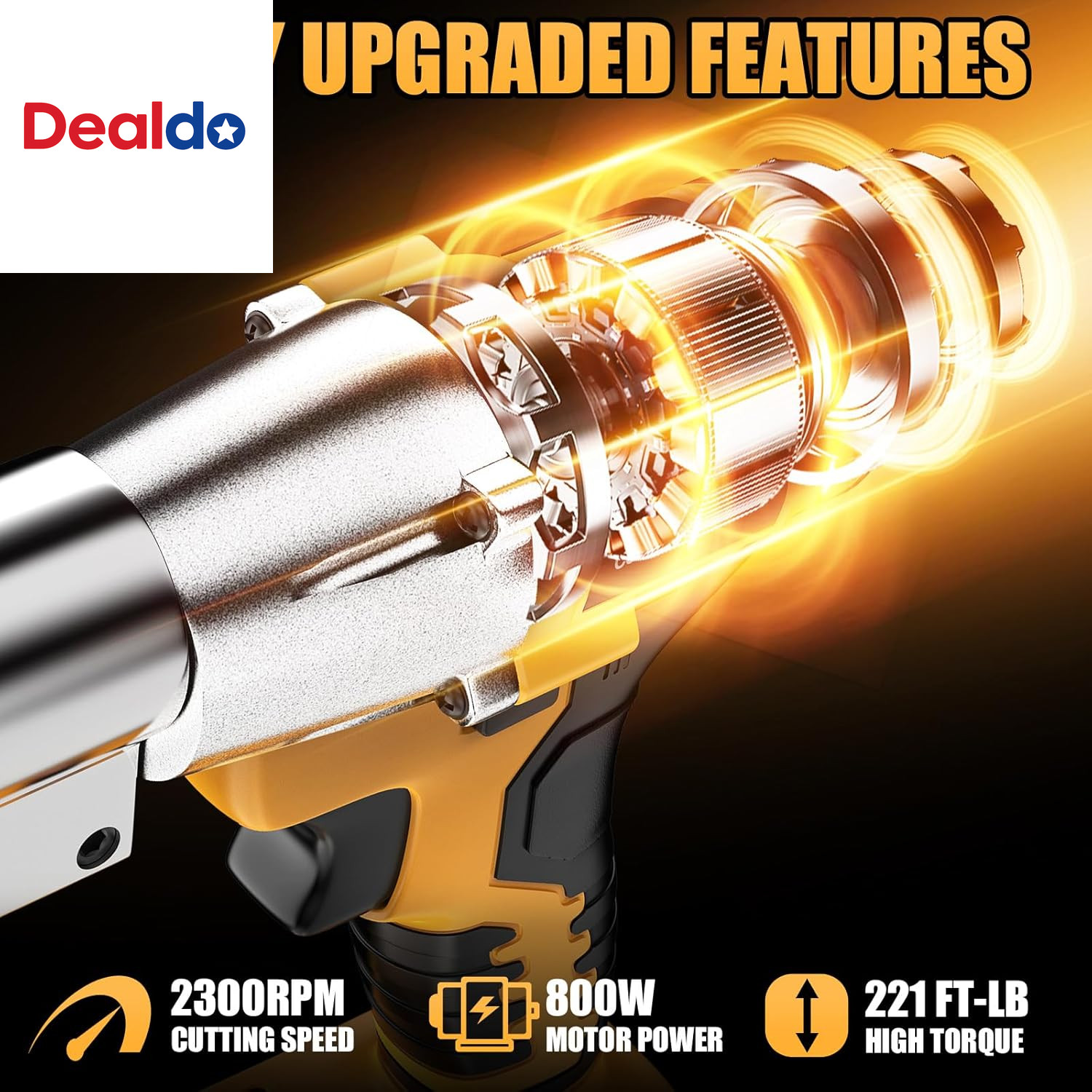 Cordless Sheet Metal Cutter Brushless for De-Walt 20V Max Battery(Tool Only), Me