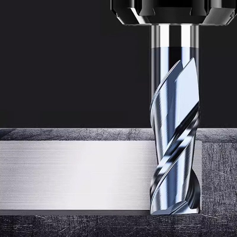 HRC45° 2 Flute Carbide End Mill Tungsten Steel Milling Cutter TiAN Coating Tools