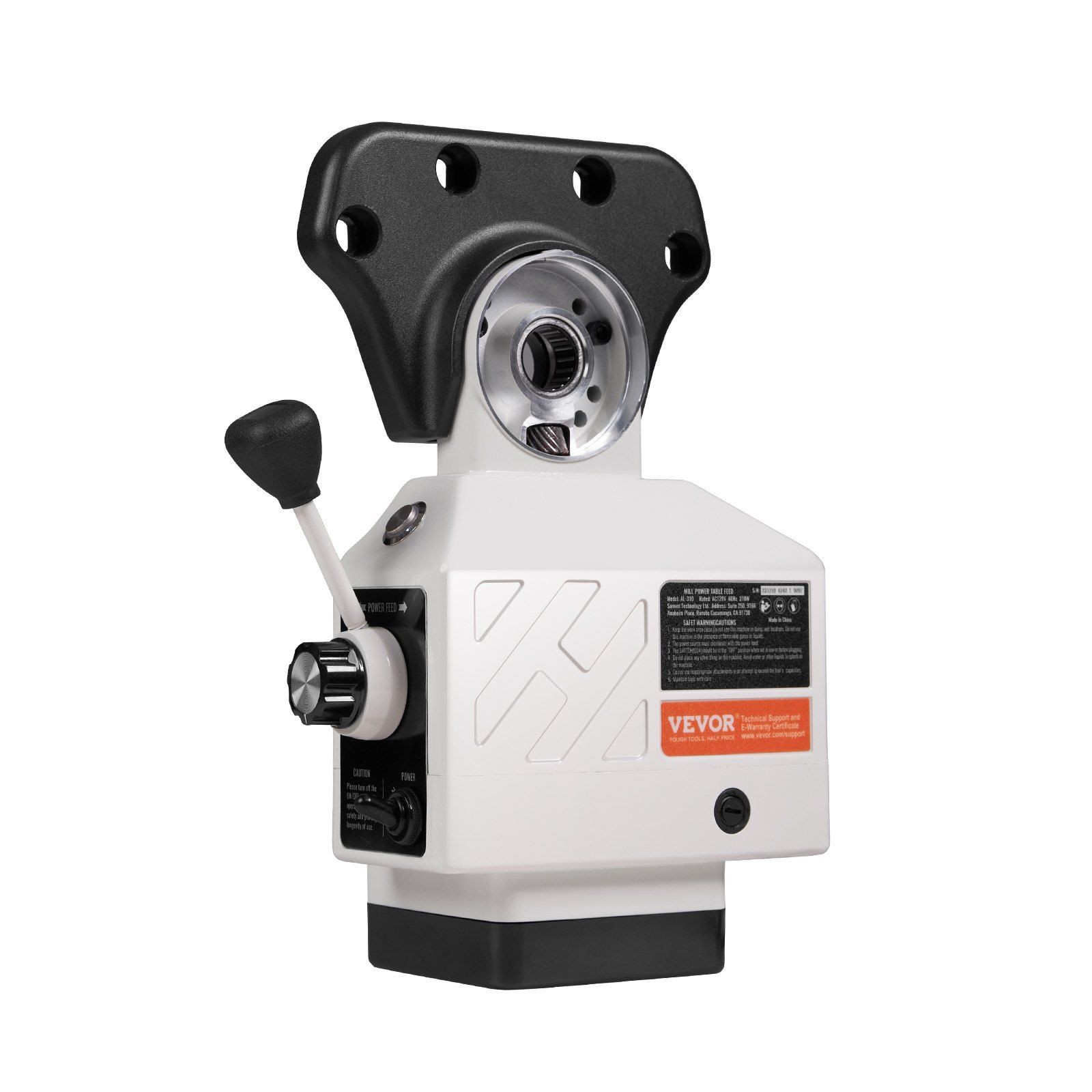Industrial X-Axis Power Feed for Milling Machines 450in-lb 0-200RPM 120V