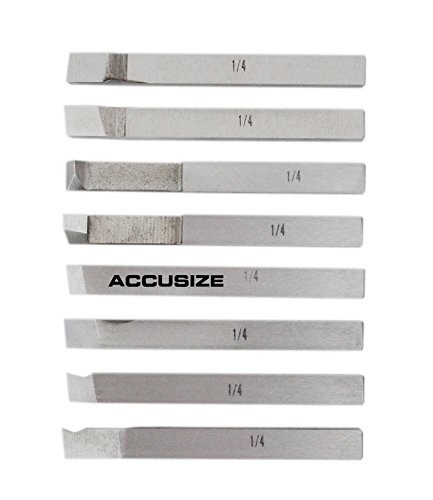 Ustrial Tools 1/4 8 Pc H.s.s. Tool Bit Set Preground For Turning And Facing Wo