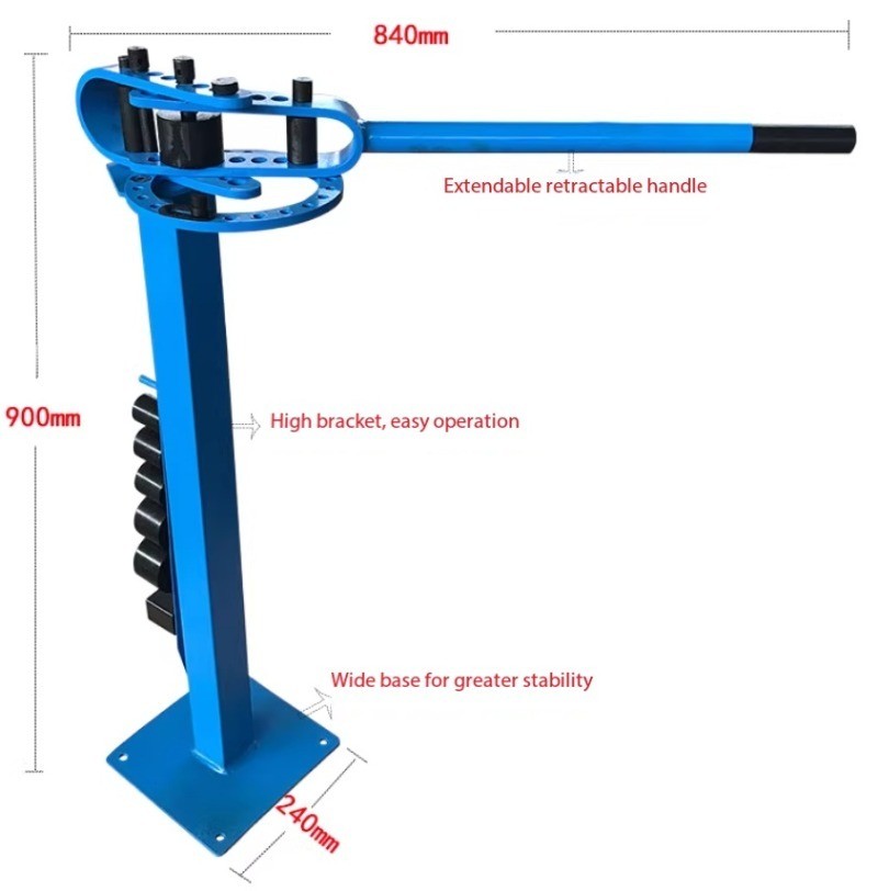 Floor-Standing Metal Bending Machine Manual Bench-Top Pipe Bender Flat Steel