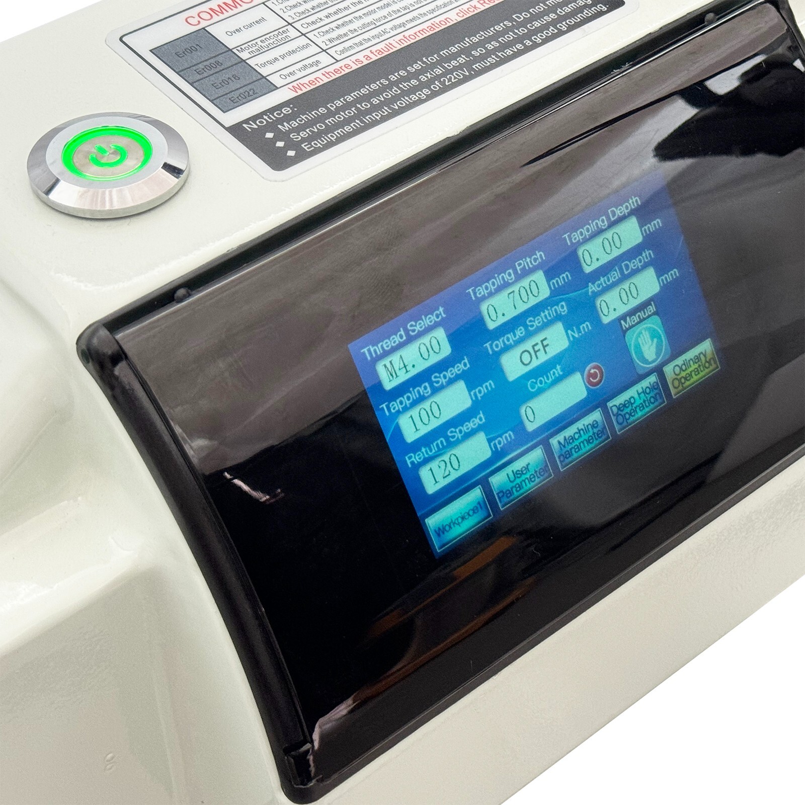 220V 1200W Electric Touch Screen Tapping Machine Servo Tapper M3-M20