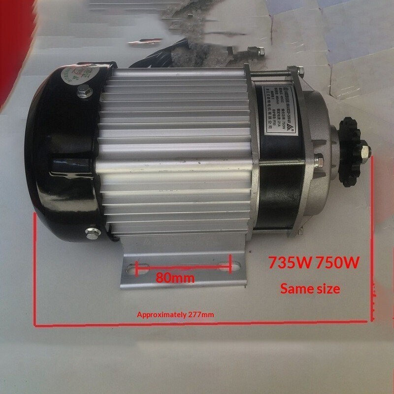 Electric Tricycle Motor DC Brushless Chain Mid-Mount Motor 48V 500W