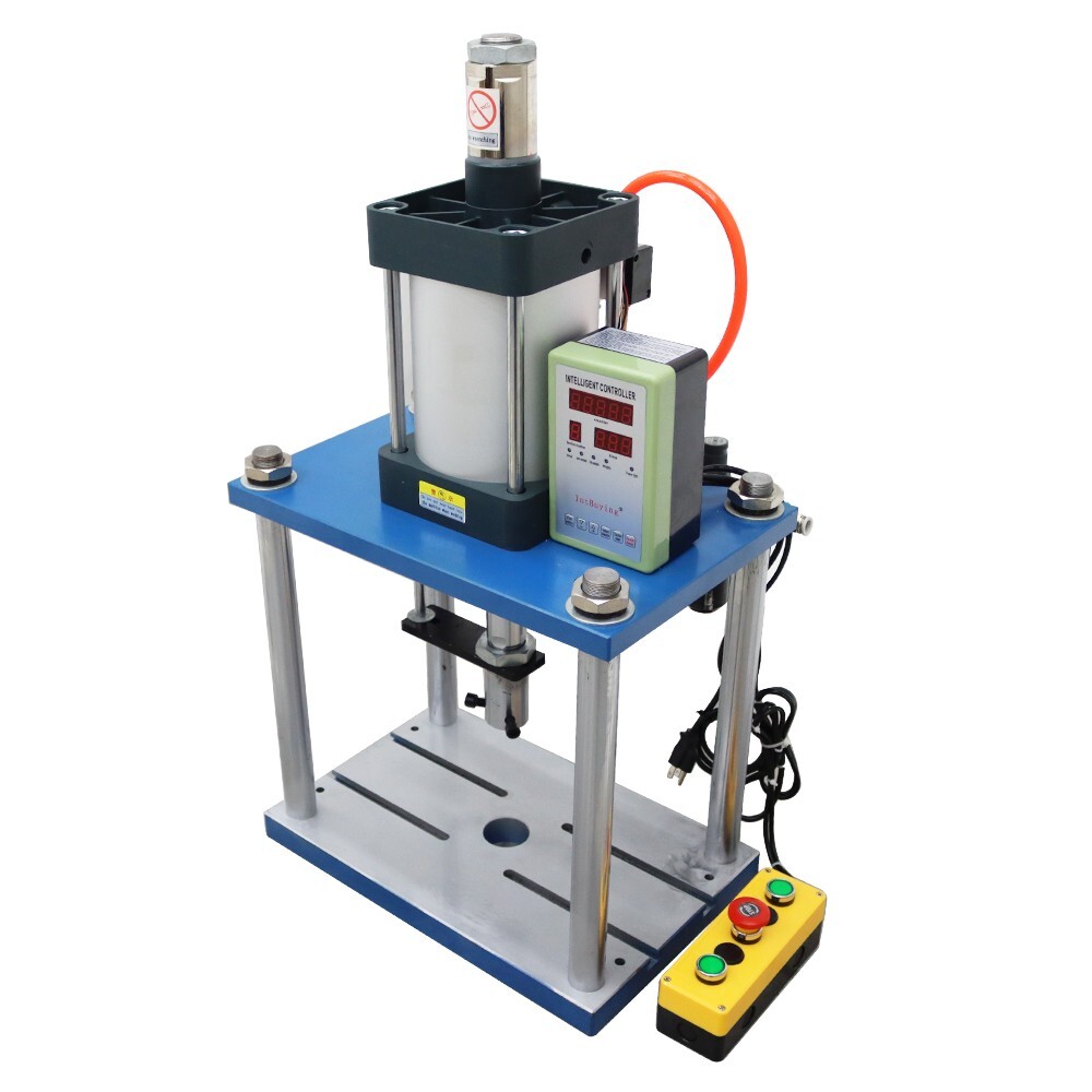 2866lb Pneumatic Punch Press Machine Die Hole Dia 0.98” Adjustable Stroke 110V