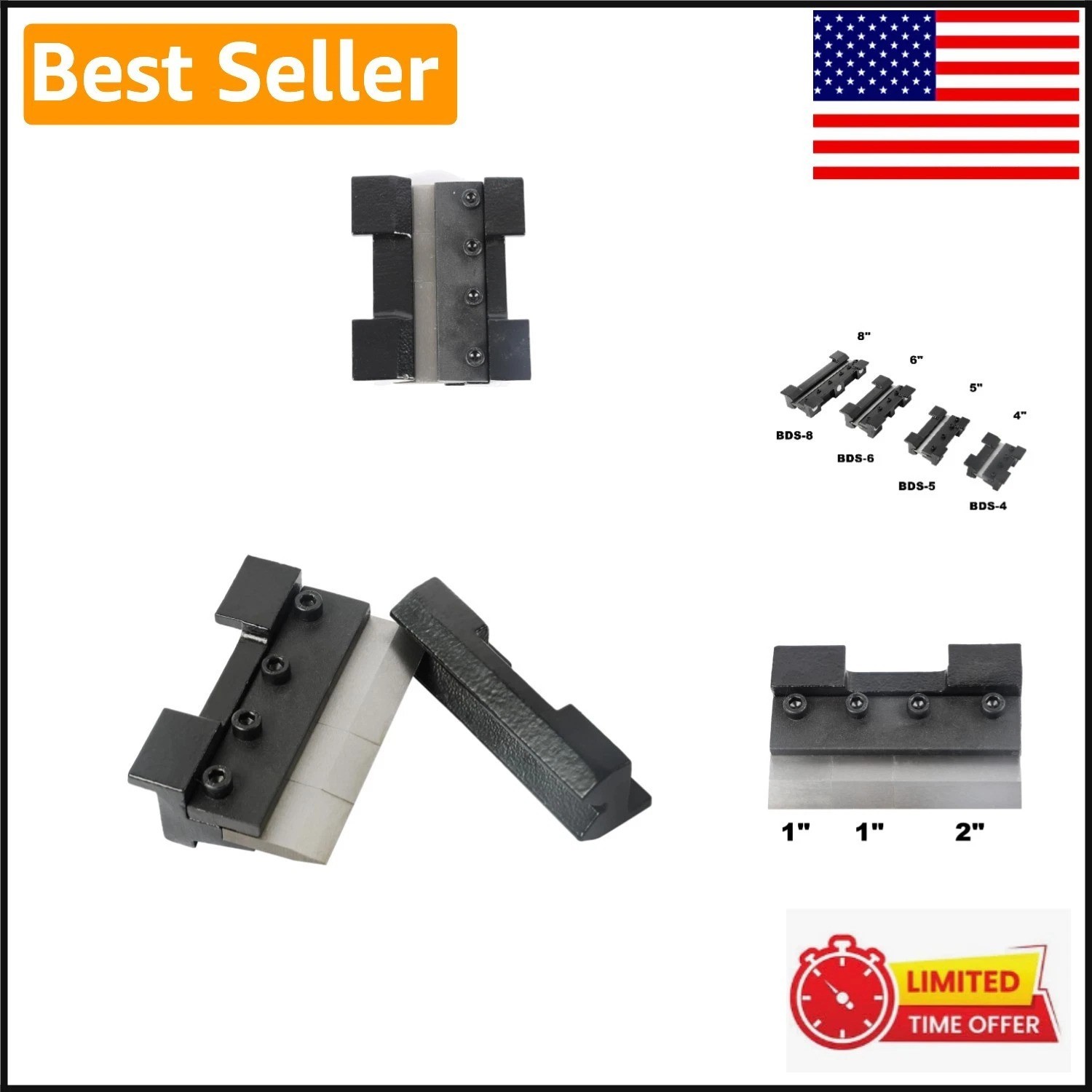 BDS-4 Metal Brake Bender – 4 Inch Magnetic Vise for 14 Gauge Steel & Aluminum