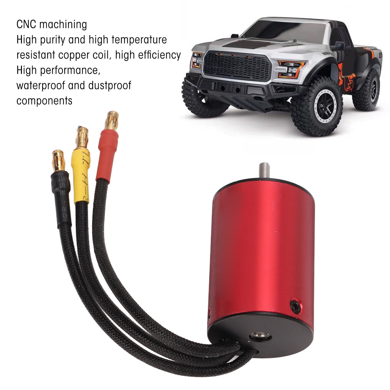 3600KV Brushless Motor High Torsion CNC Machining T6 Aluminum Covers 50000 MICF