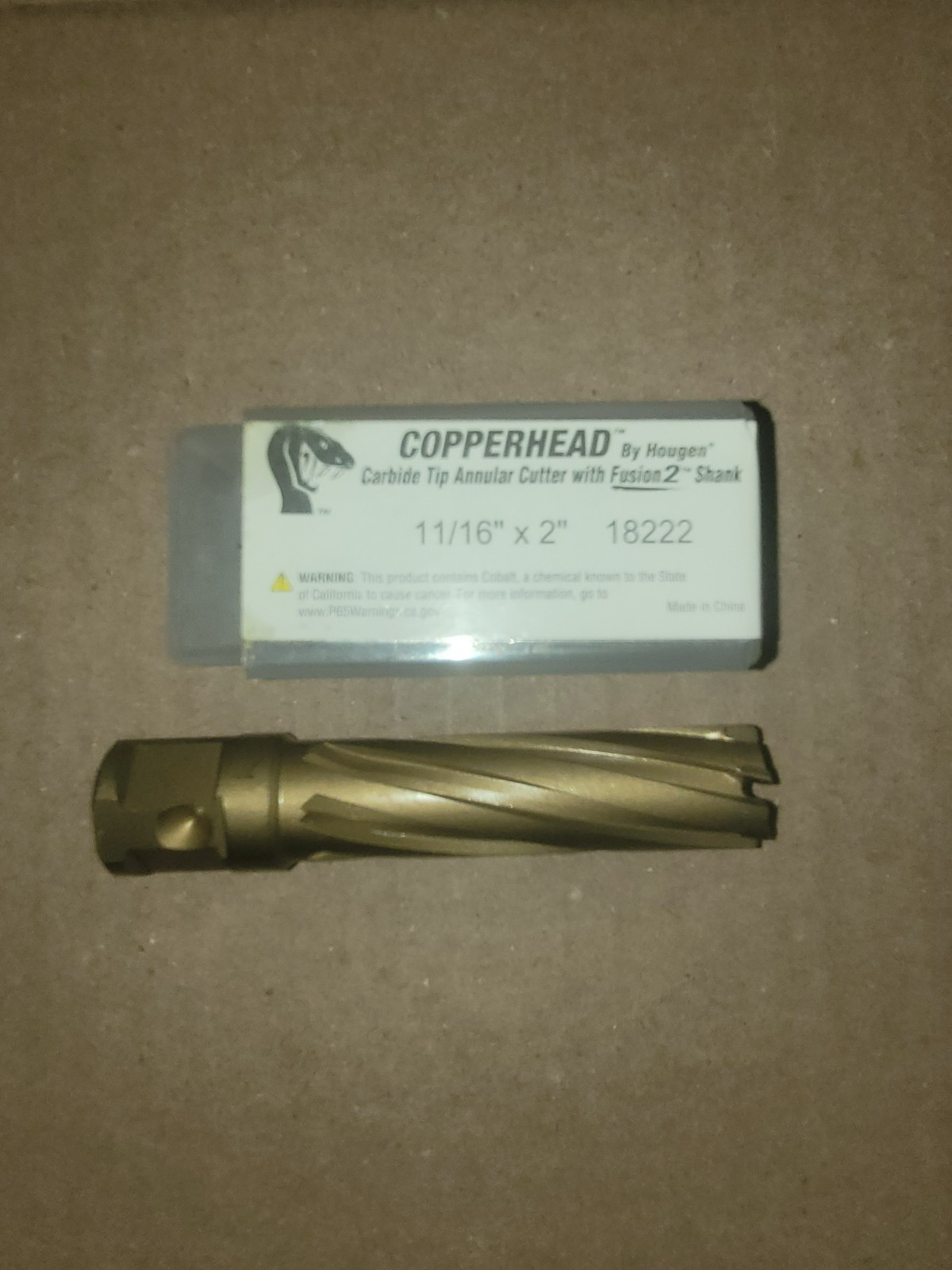 Hougen 18222 11/16″ X 2″ Copperhead Carbide Tip Annular Cutter