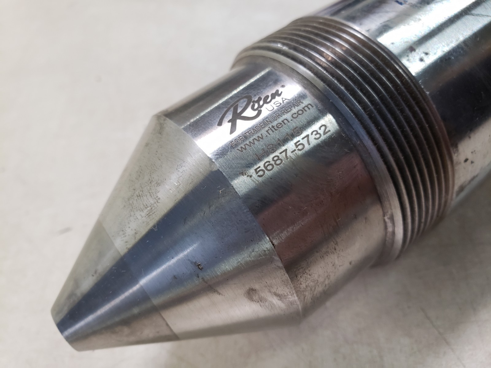 Riten 5/8″ Head Dia, Steel Long Point Solid Dead Center 5687-5732