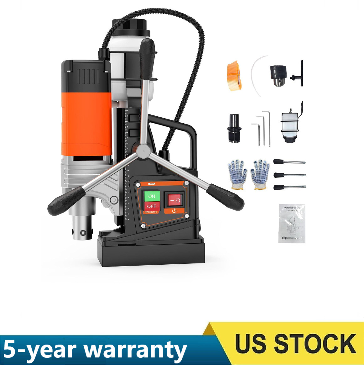 2 in Magnetic Drill 1750W 2922Lbf Power Portable Mag Drill Press Boring Diameter