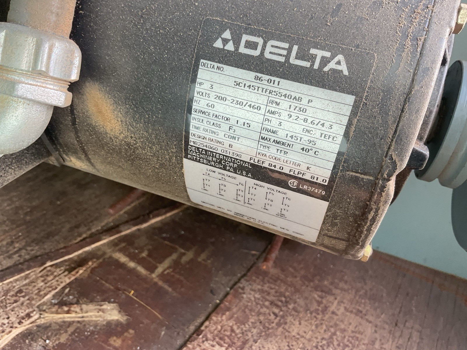 Delta 28-654 Model 20″ Vertical Band Saw Industrial 3PH