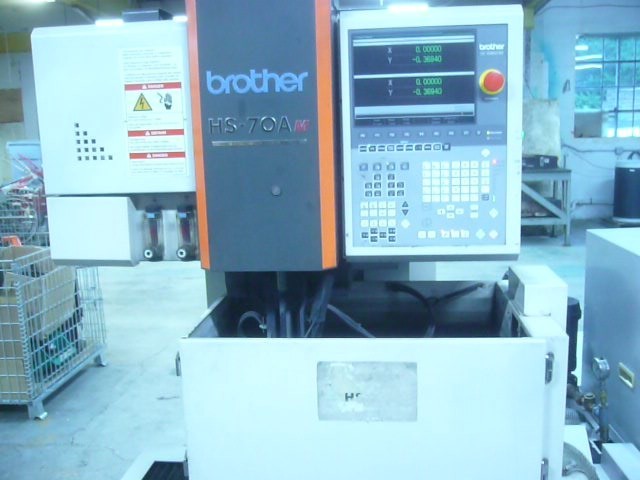 Brother HS-70AM wire edm, anti electrolysis p.s., 28 sq in/hr, 4800 hrs, HS-70A