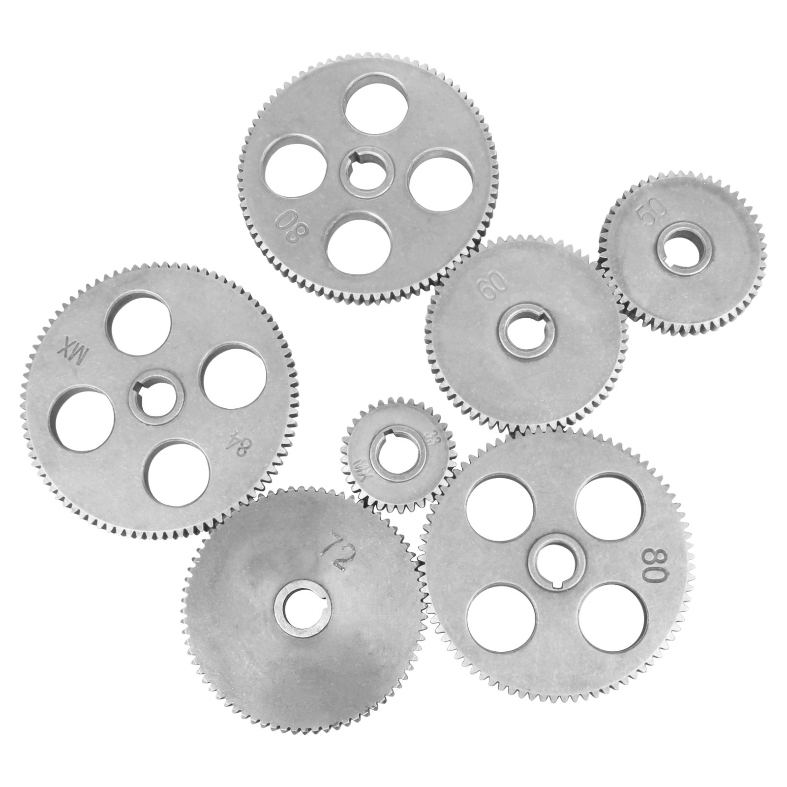 US)WM210V Lathe Metal Gear Set:T84 T80X2 T72 T60 T50 T33 Imperial Change Gear Ki