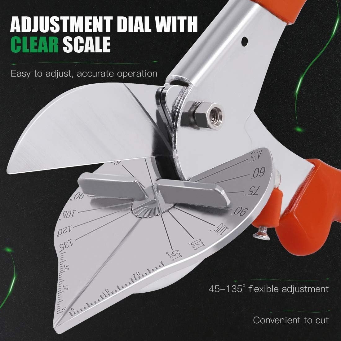 7Pcs Miter Shear Cutter: Angle Adjustable 45-135°, Ideal for Soft Woods