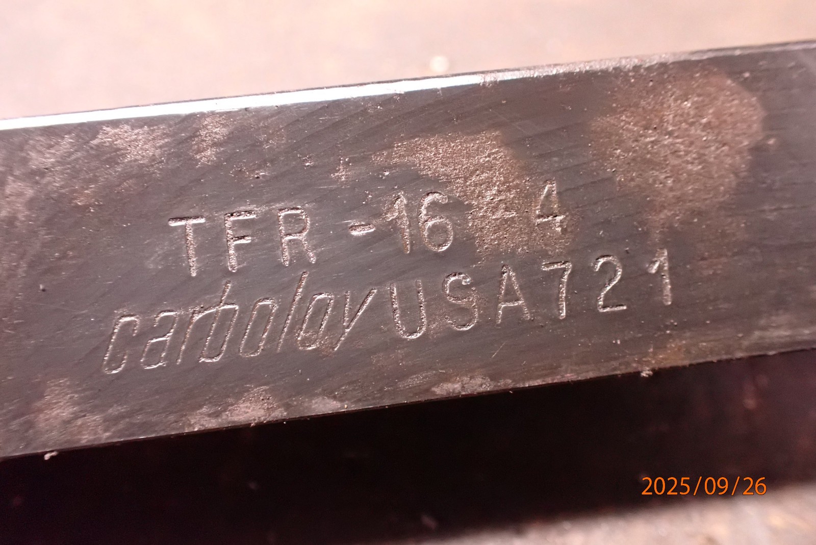OLDER CARBOLOY TFR-16-4 METAL LATHE TOOL HOLDER W/ 1″X!” SHANK