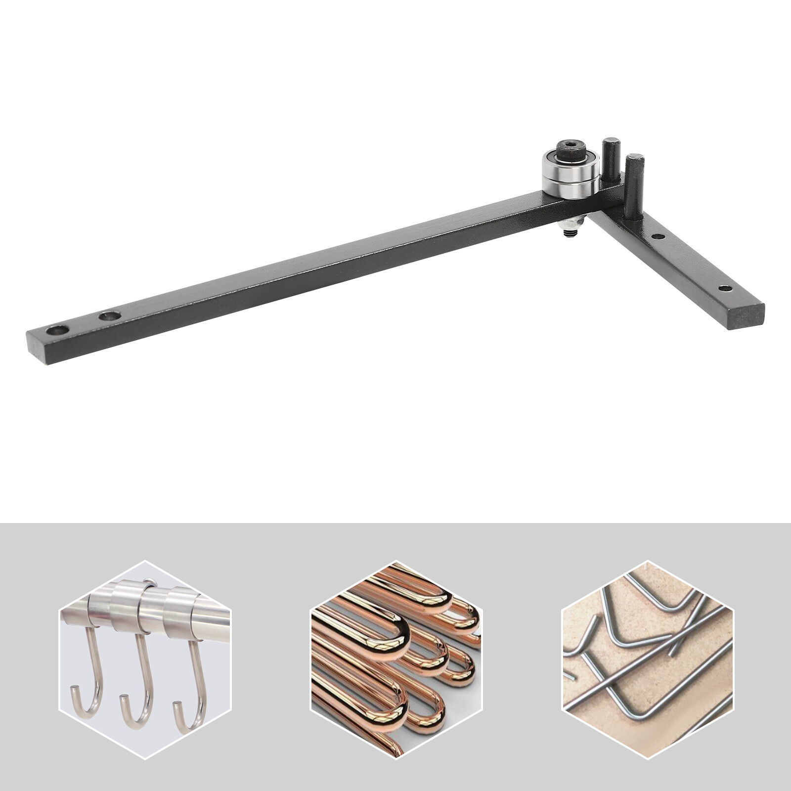 0-180° Hand Bender Manual Bending Bender Mini Flat Bar Rod Bender Black 2mm-10mm