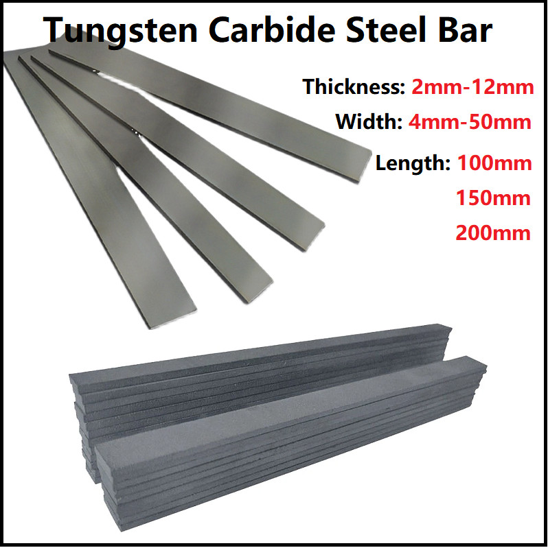 Solid Carbide Steel Bar Sheet Plate Flat Square Bar Blanks 1-12mm Thick YG8