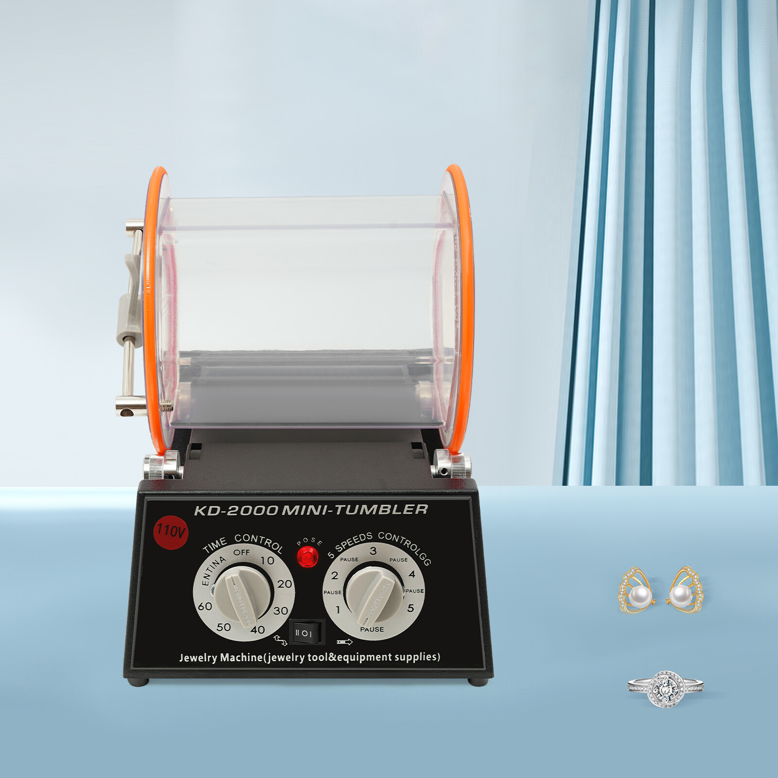 Electric Polisher Polishing Machine Jewelry Polishing Machine 500-3000RPM 5Gear
