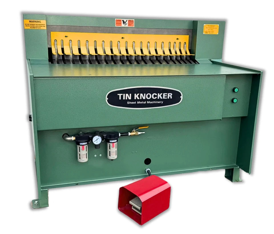New Tin Knocker TK 3618 Power Cleat Bender 36″ x 18ga Pneumatic HVAC Machine