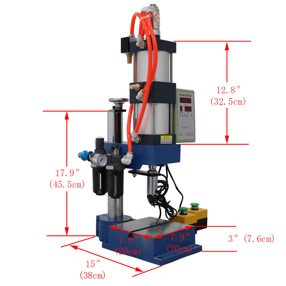 2205Lbs/1000kg 110V Pneumatic Punch Press Machine with controller Pressure 1 ton