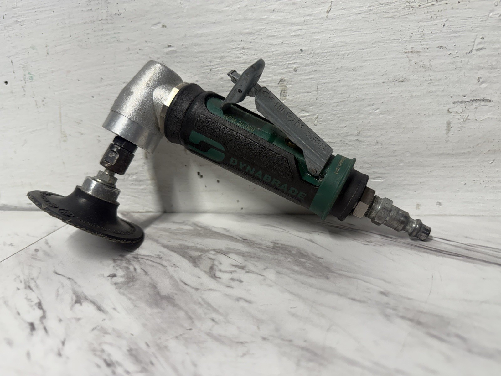 DYNABRADE 48317 – .4 HP RIGHT ANGLE DIE GRINDER, 20,000 RPM 1/4″ COLLET