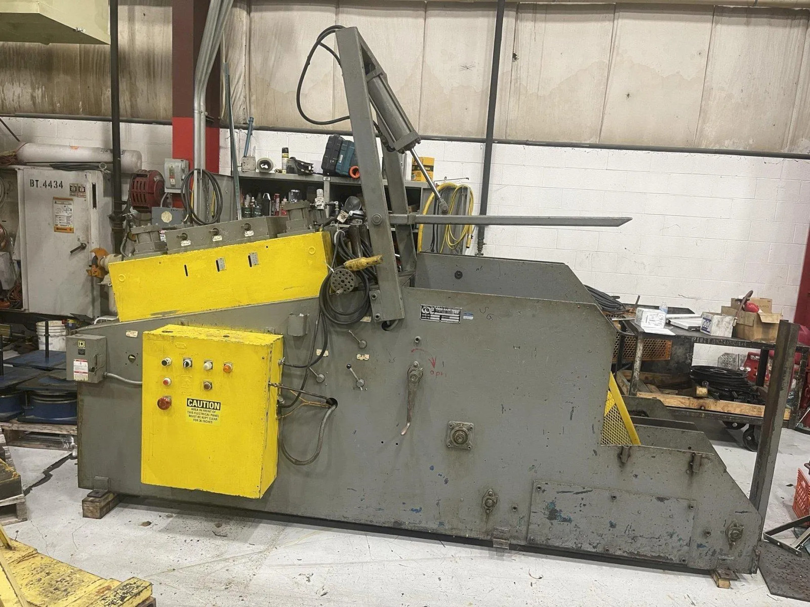 10,000 lbs. x 12″ Wide Coe Used Coil Cradle Straightener For Sale, Model# CPCC-1