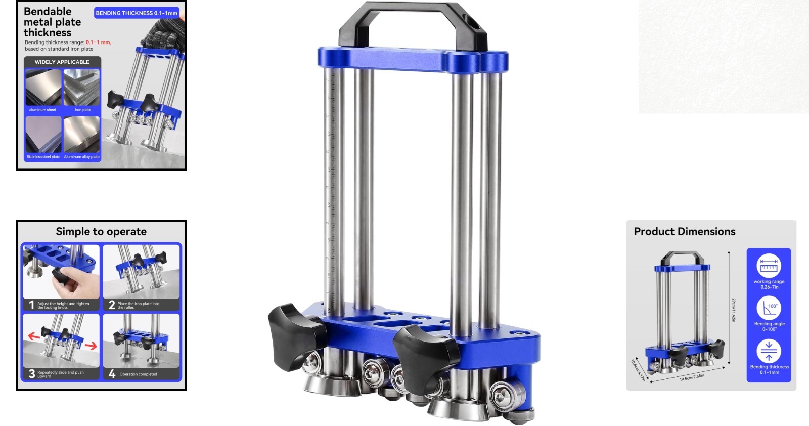 Versatile 2 Station Metal Bender with Accurate Depth Gauge – Lightweight Design