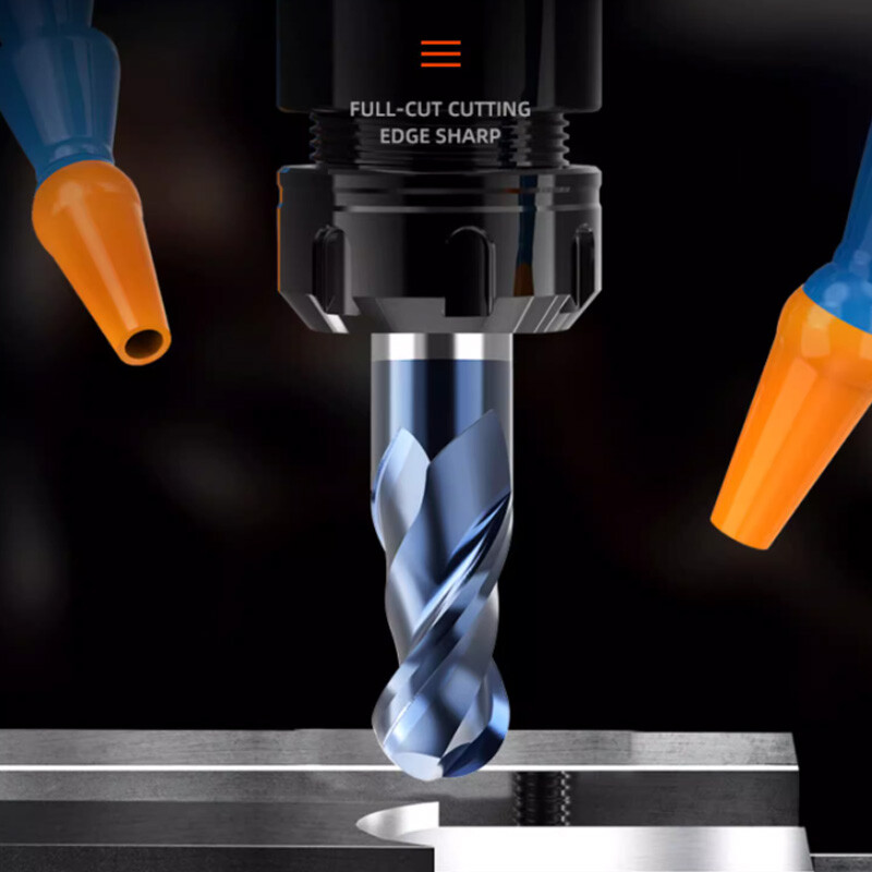 2 Flute Spiral Ball Nose End Mill Carbide Milling Cutter Router Bits Tool New
